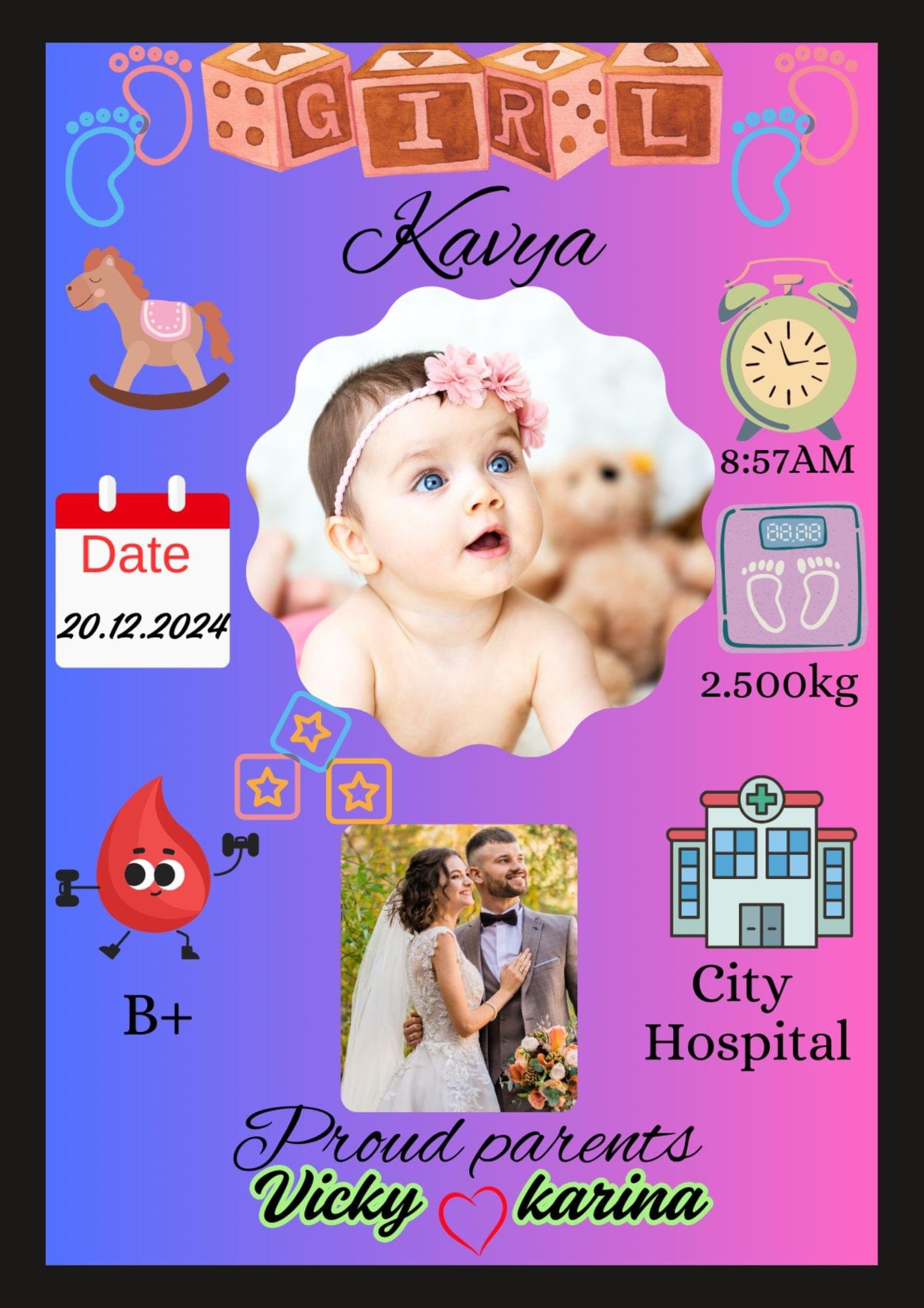 CUSTOMIZED BABY PHOTO FRAME