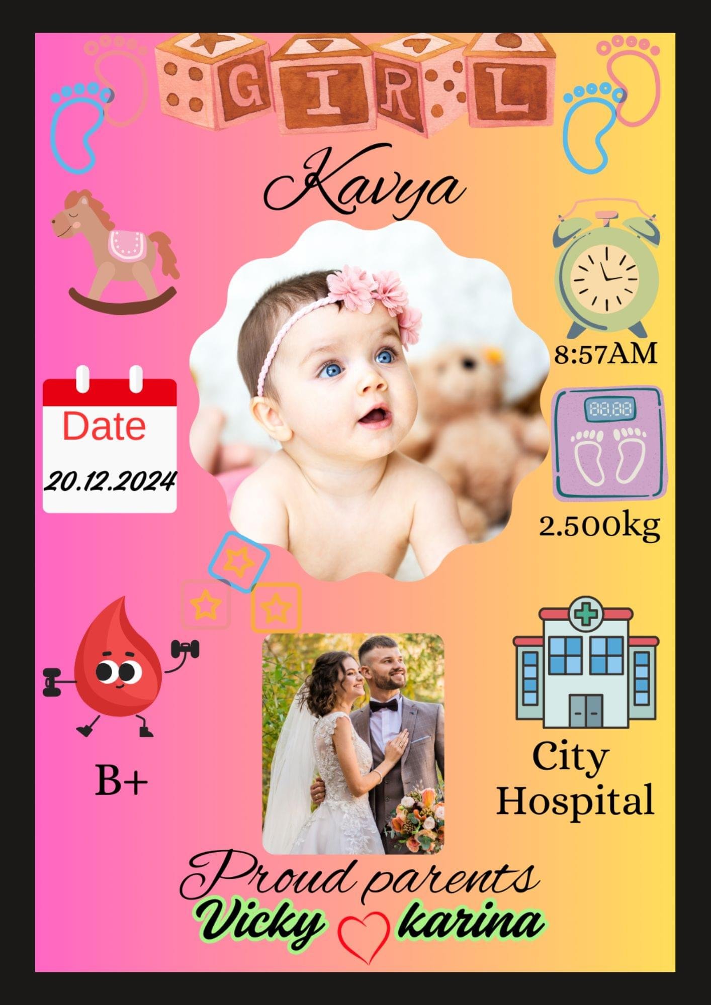 CUSTOMIZED BABY PHOTO FRAME