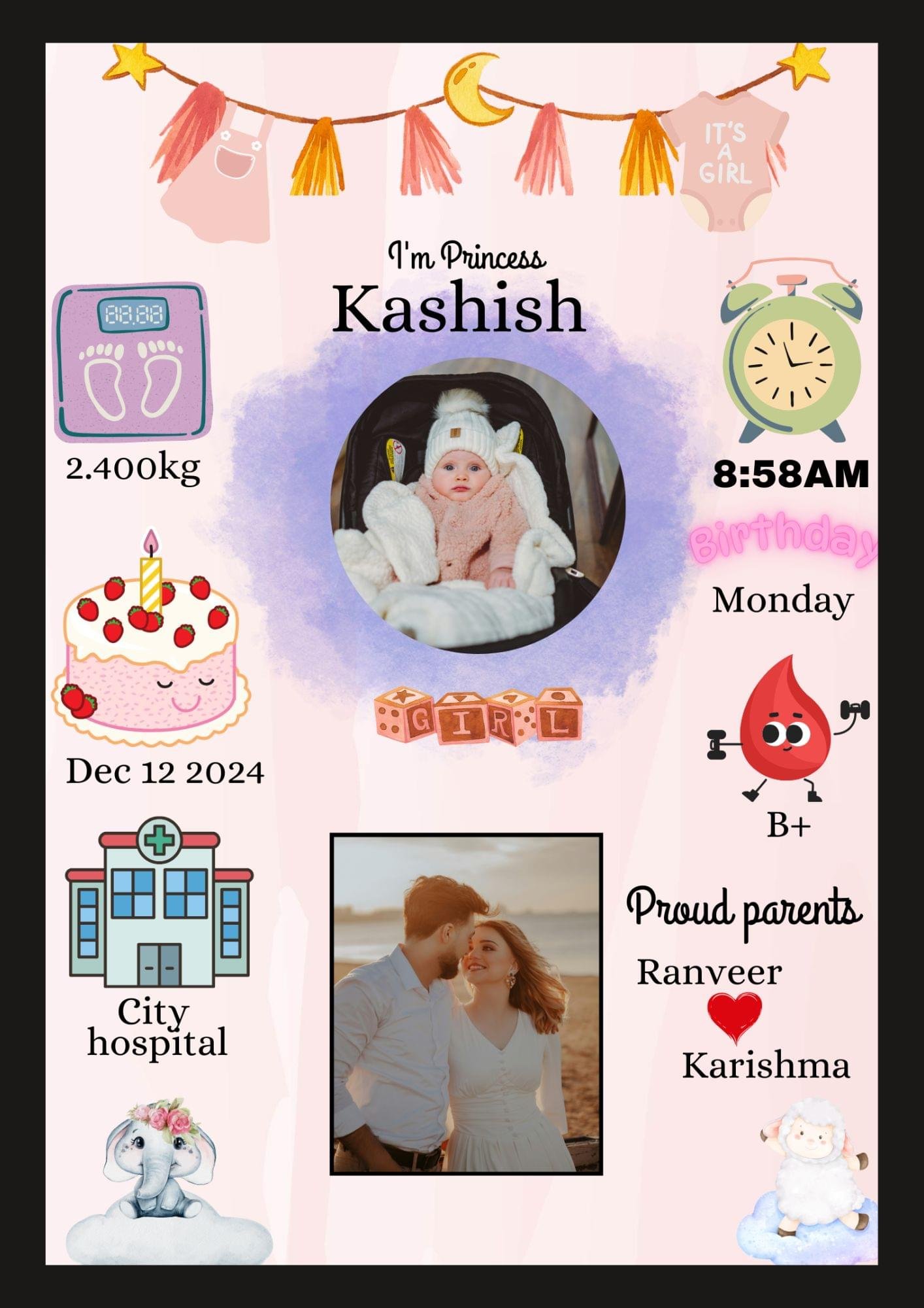 CUSTOMIZED BABY PHOTO FRAME