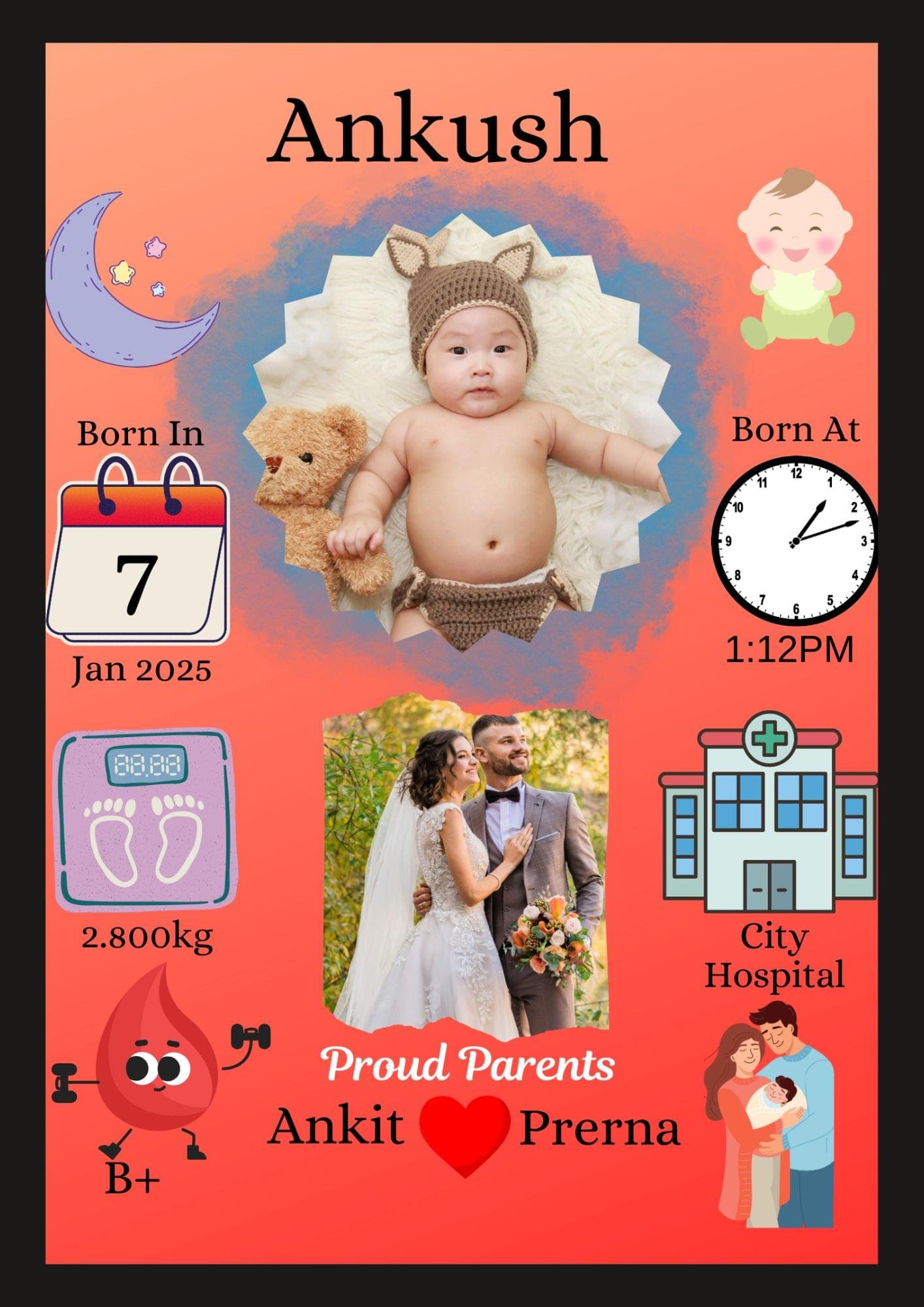 CUSTOMIZED BABY PHOTO FRAME