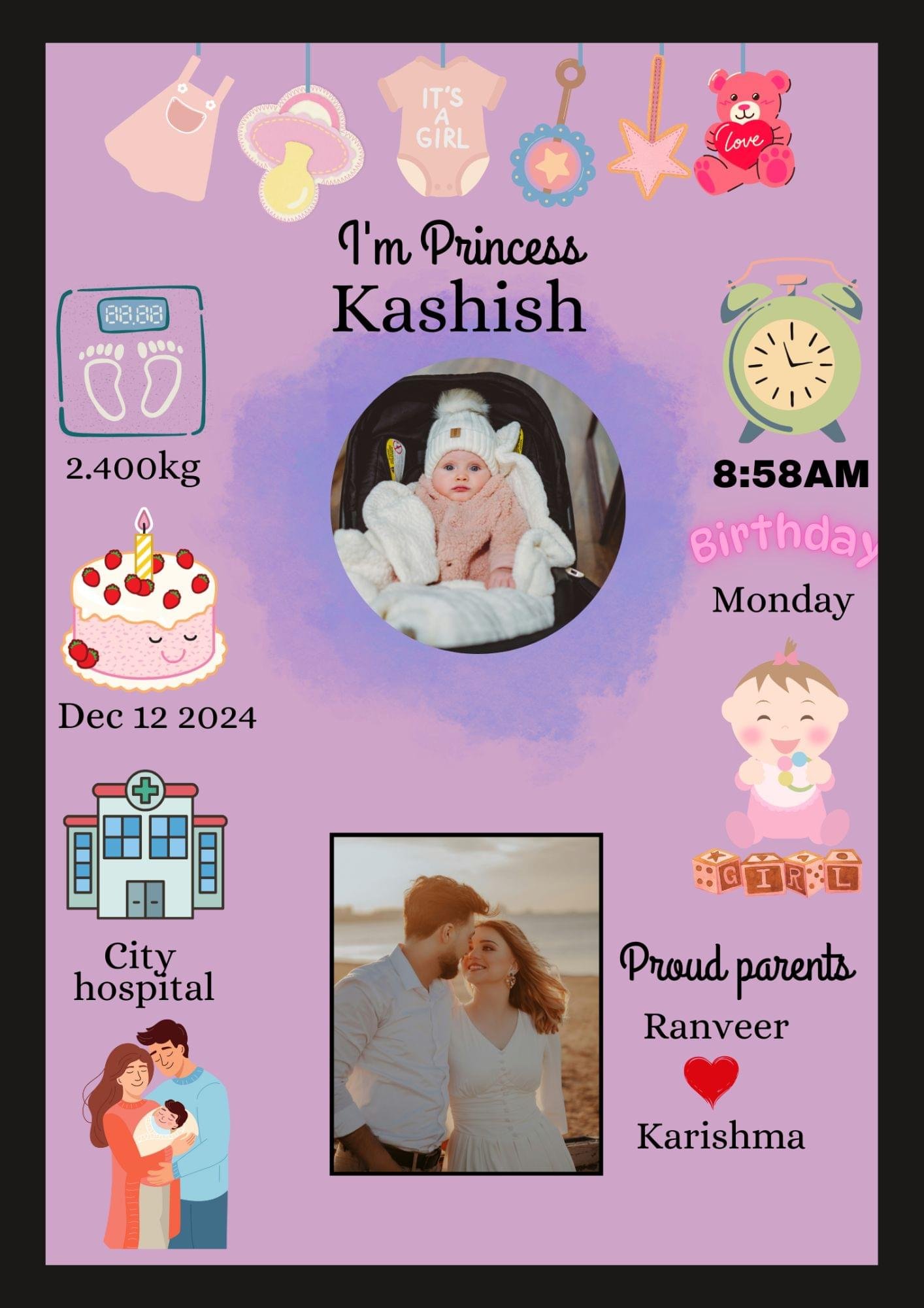 CUSTOMIZED BABY PHOTO FRAME