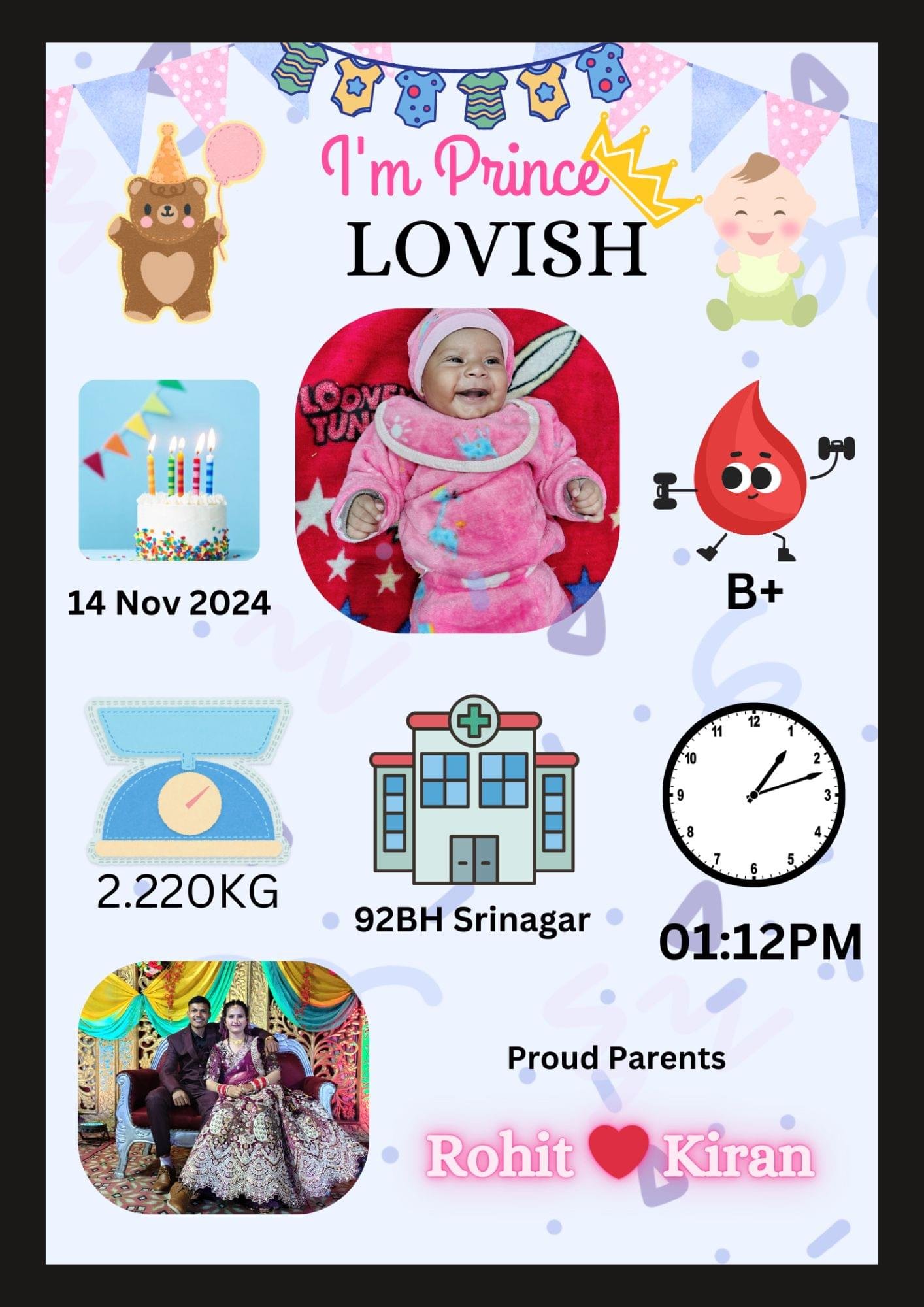 CUSTOMIZED BABY PHOTO FRAME