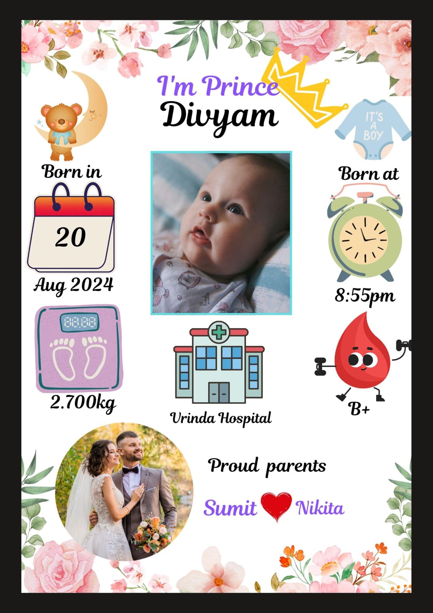 CUSTOMIZED BABY FRAME