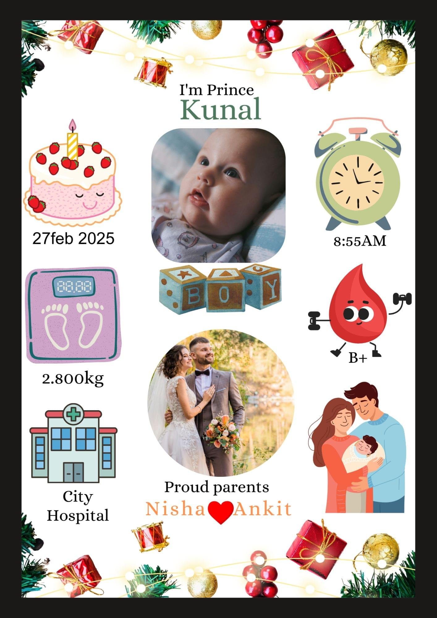 CUSTOMIZED BABY PHOTO FRAME