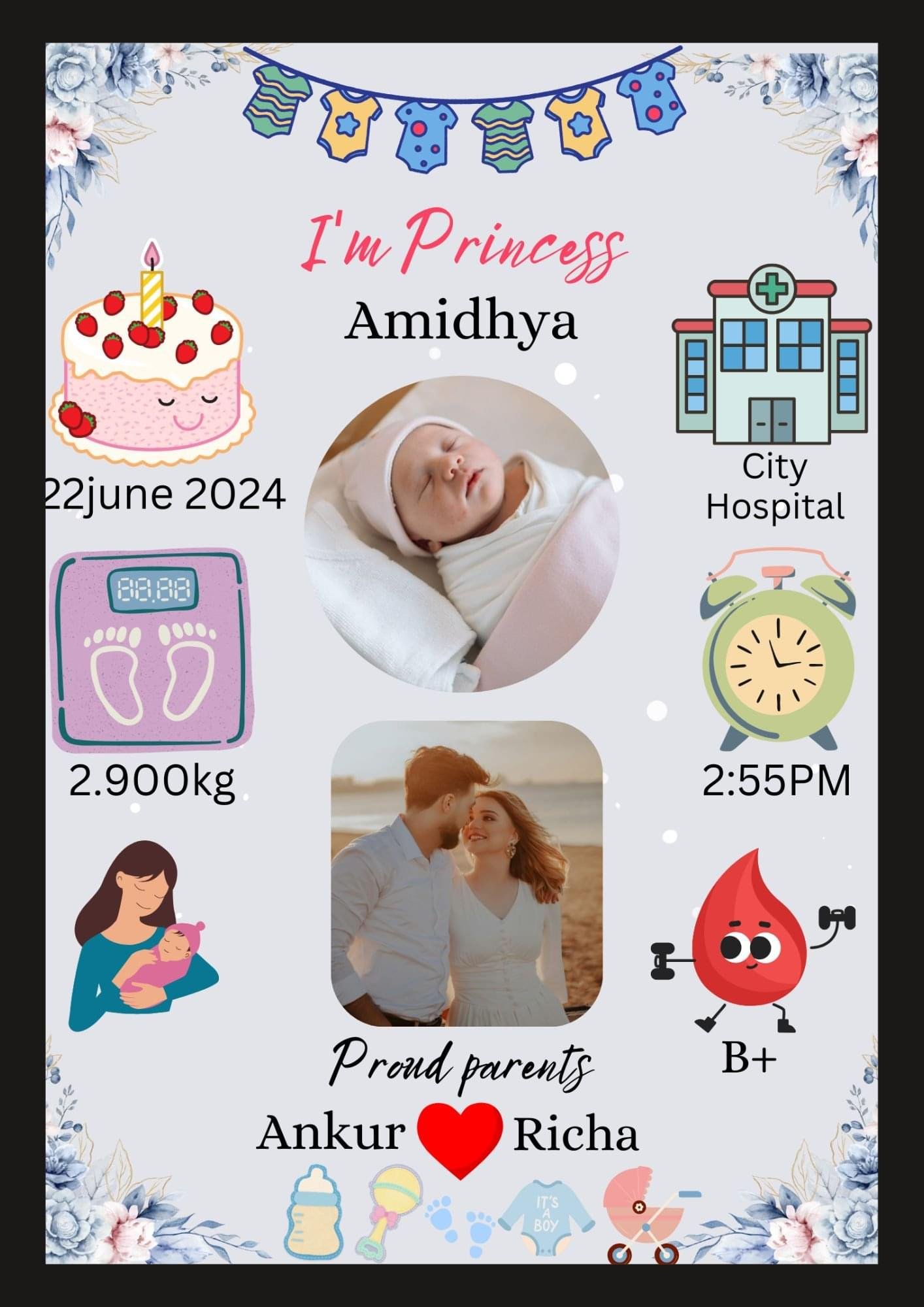 CUSTOMIZED BABY FRAME