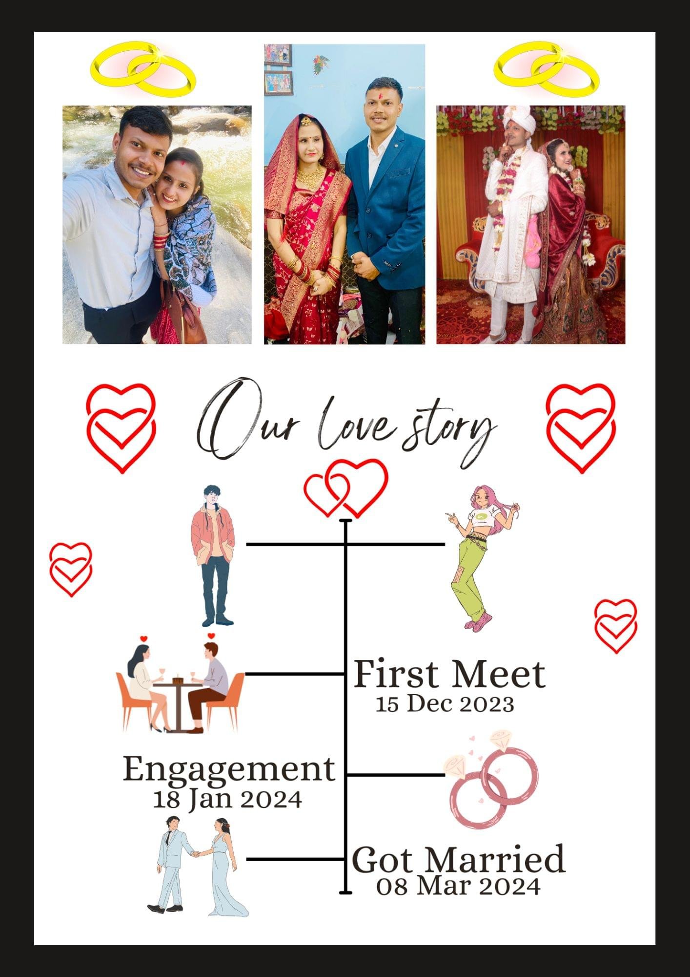 CUSTOMIZED LOVE STORY PHOTO FRAME